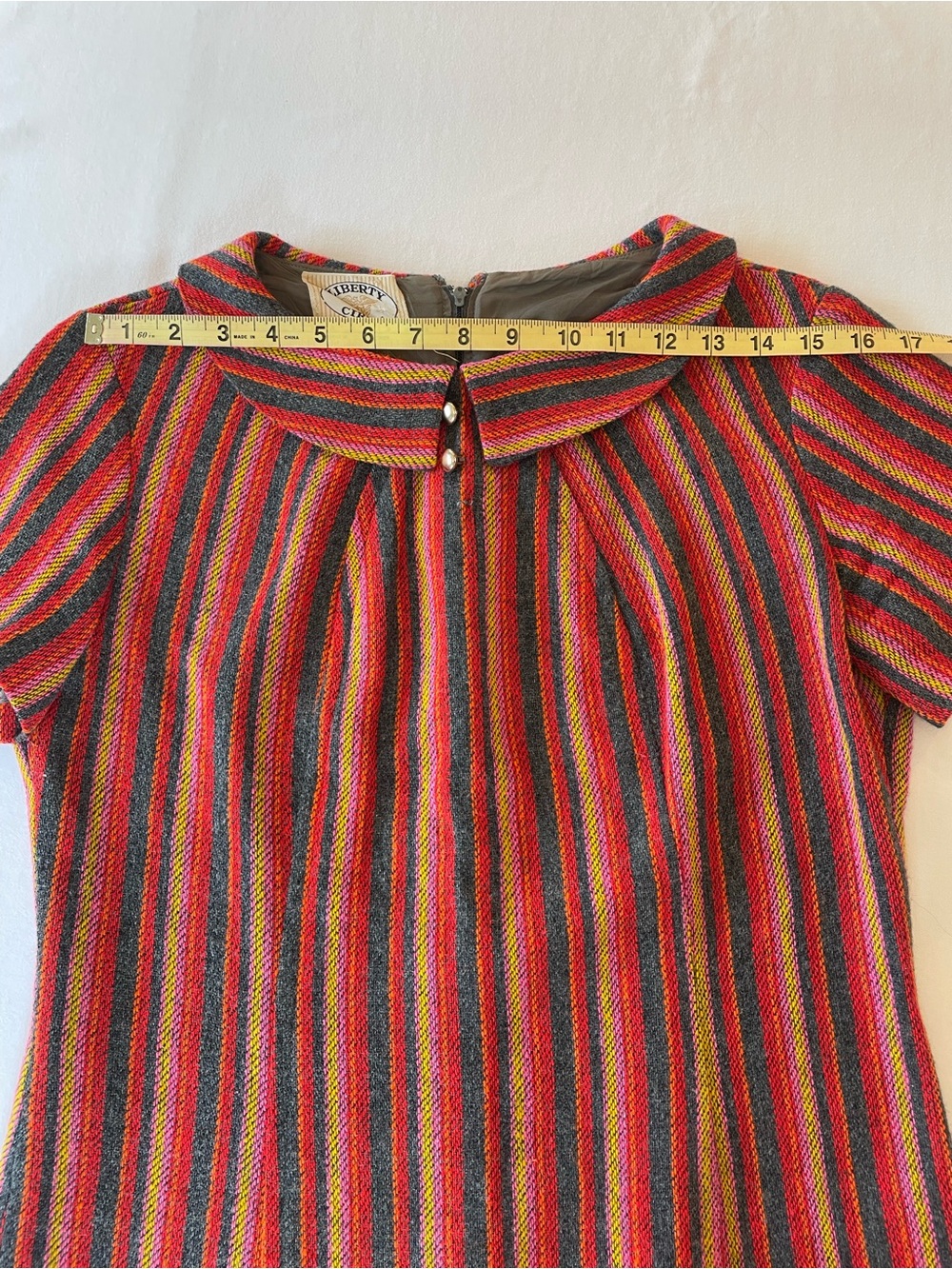 Women’s 1970s Striped Babydoll Dress - Picture 7 of 10